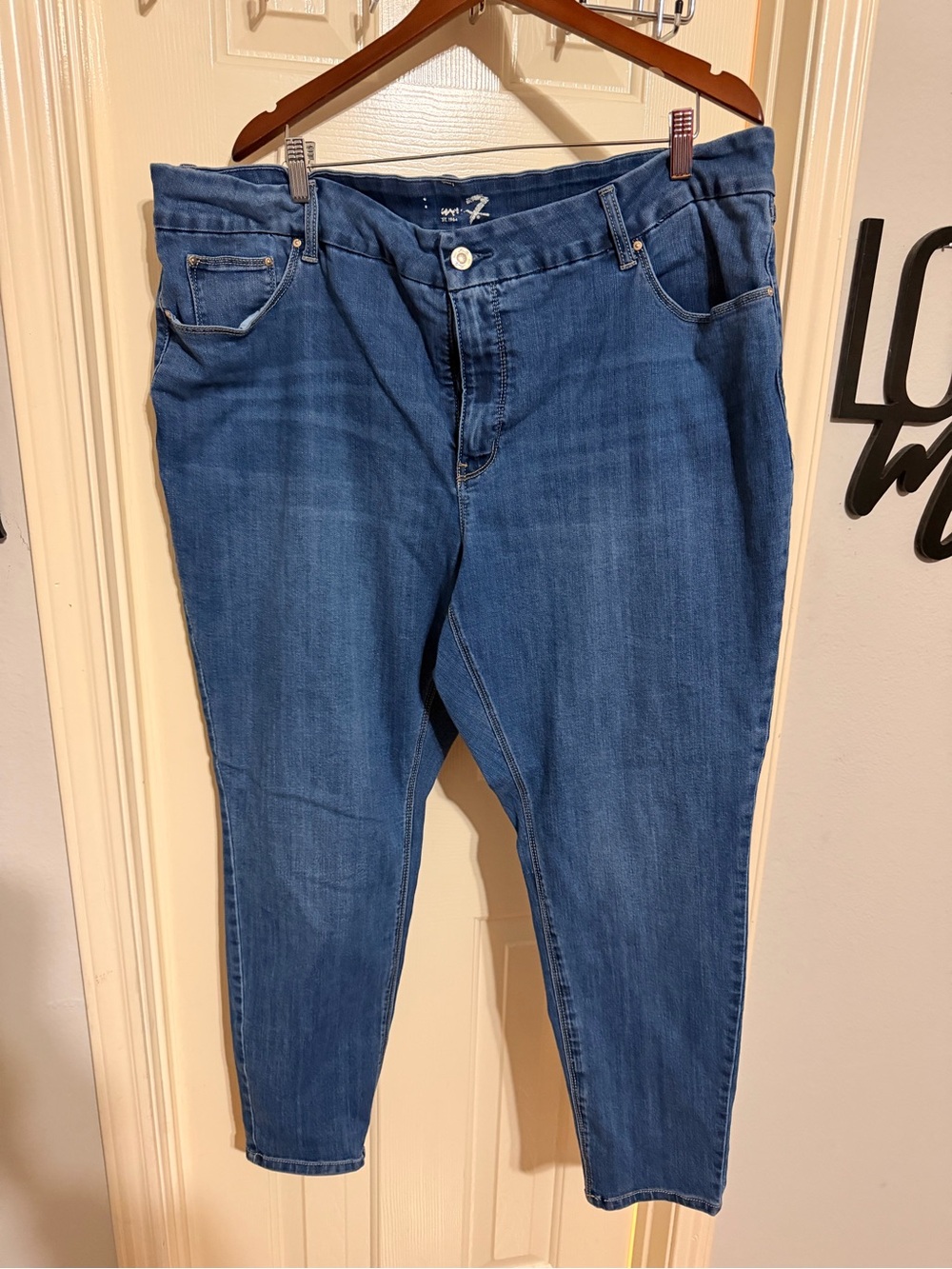Plus Size Seven7 Women's Blue Boyfriend Jeans